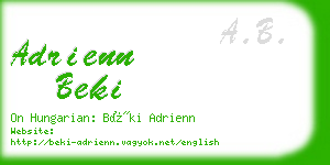 adrienn beki business card